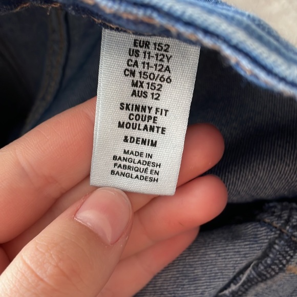 Girls 11-12 denim skinny jeans - Picture 3 of 3